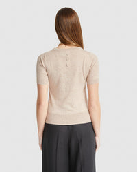 GRACE CASHMERE BLEND KNITTED TOP WOMENS KNITWEAR