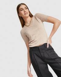 GRACE CASHMERE BLEND KNITTED TOP WOMENS KNITWEAR