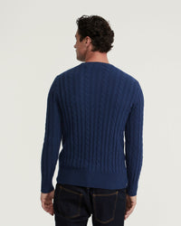 BRUNO WOOL RICH CABLE KNIT - AVAILABLE ~ 1-2 weeks MENS KNITWEAR