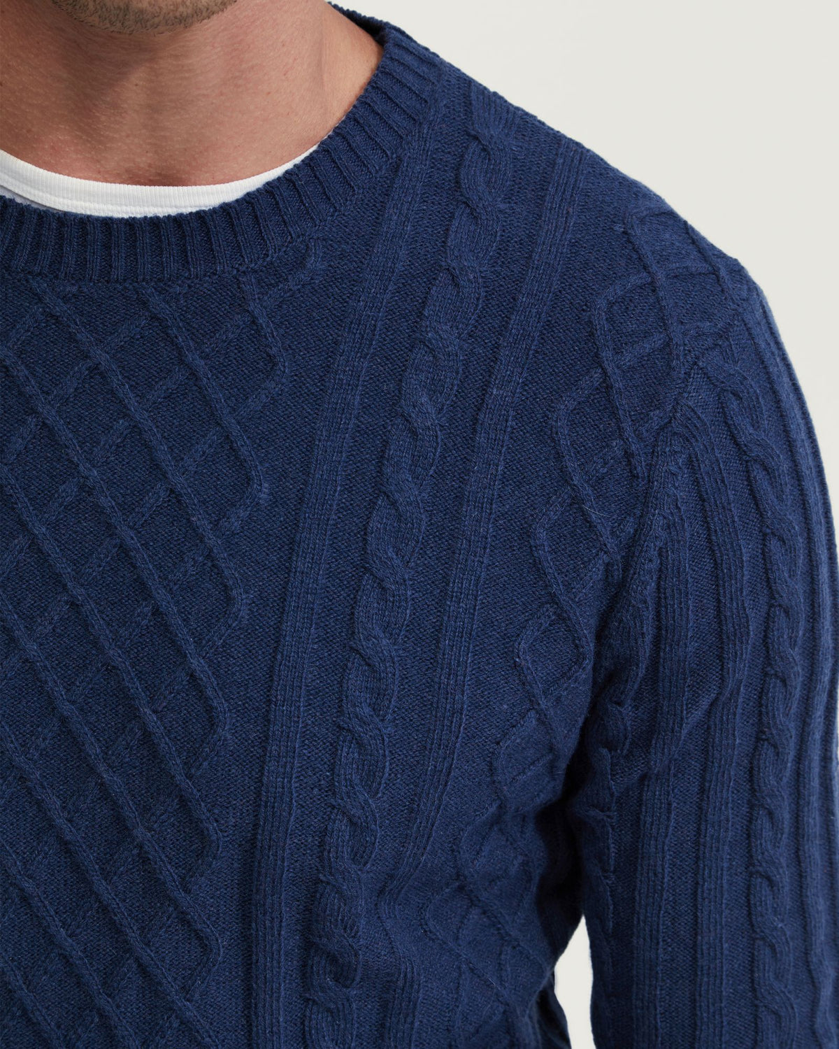 BRUNO WOOL RICH CABLE KNIT - AVAILABLE ~ 1-2 weeks MENS KNITWEAR