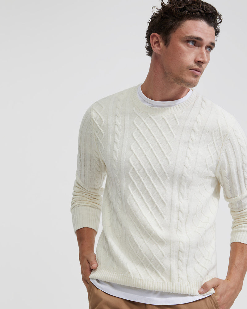 Bruno Wool Rich Cable Knit