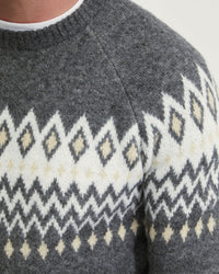 ASHTON PATTERNED CREW NECK KNIT - AVAILABLE ~ 1-2 weeks MENS KNITWEAR