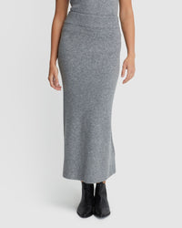 LISA YAK BLEND KNITTED SKIRT WOMENS SKIRTS