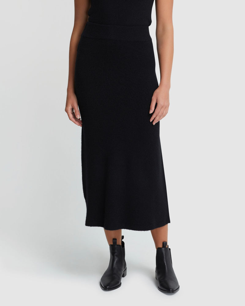 LISA YAK BLEND KNITTED SKIRT WOMENS SKIRTS