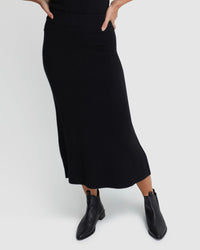 LISA YAK BLEND KNITTED SKIRT WOMENS SKIRTS