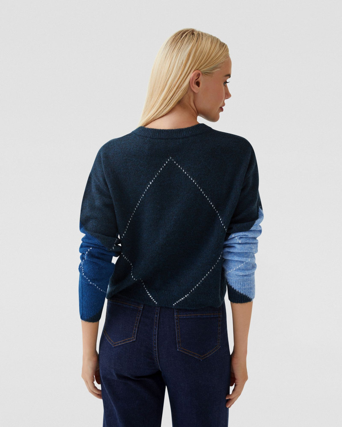 LOWEN ARGYLE V-NECK KNIT - AVAILABLE ~ 1-2 weeks WOMENS KNITWEAR