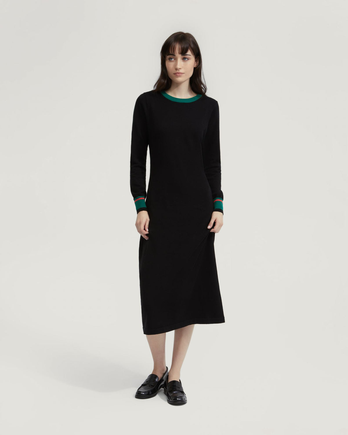 BRIDGETTE CONTRAST TRIM KNIT DRESS - AVAILABLE ~ 1-2 weeks WOMENS DRESSES