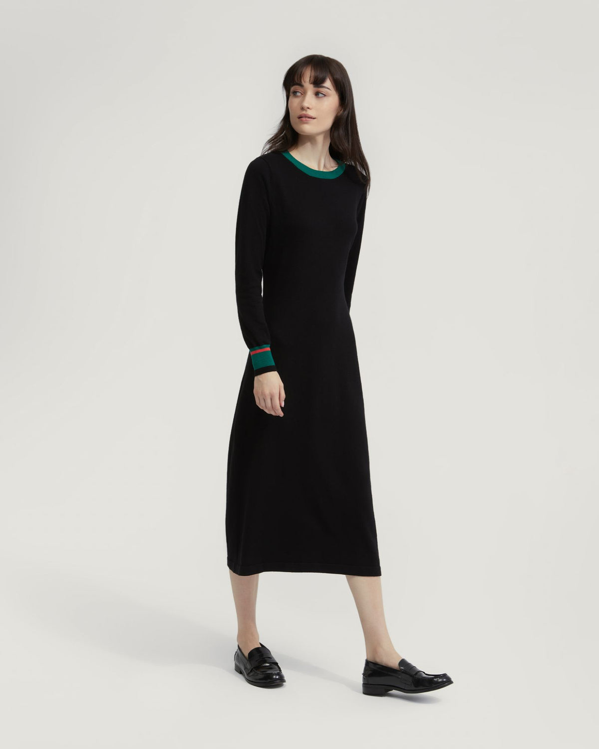 BRIDGETTE CONTRAST TRIM KNIT DRESS - AVAILABLE ~ 1-2 weeks WOMENS DRESSES