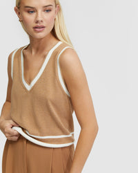 TATIANA CASHMERE BLEND VEST - AVAILABLE ~ 1-2 weeks WOMENS KNITWEAR