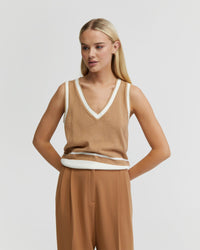 TATIANA CASHMERE BLEND VEST - AVAILABLE ~ 1-2 weeks WOMENS KNITWEAR