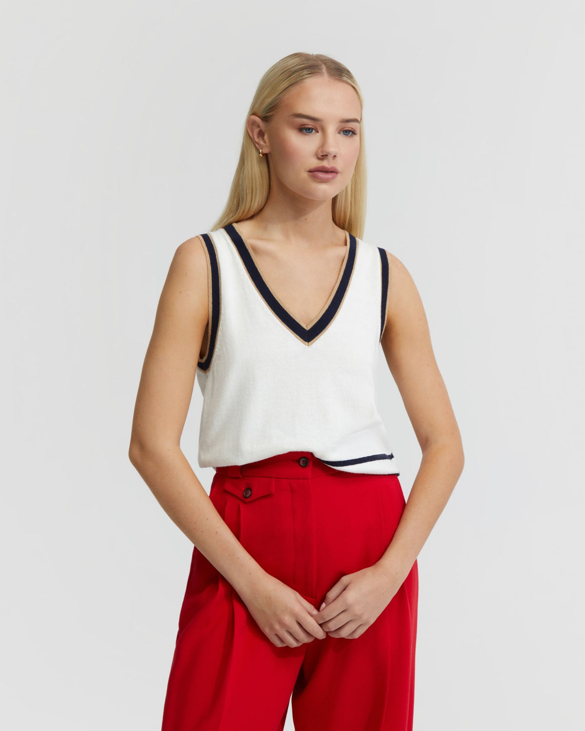 TATIANA CASHMERE BLEND VEST - AVAILABLE ~ 1-2 weeks WOMENS KNITWEAR