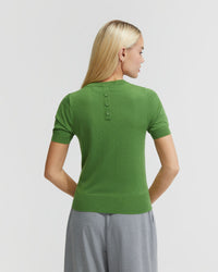 GRACE SHORT SLEEVE CASHMERE BLEND KNIT - AVAILABLE ~ 1-2 weeks WOMENS KNITWEAR