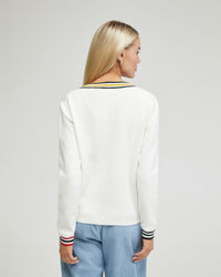 SASHA STRIPE TRIM CARDIGAN - AVAILABLE ~ 1-2 weeks WOMENS KNITWEAR