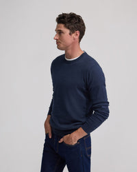 Crew Neck Cotton Cashmere Knit MENS KNITWEAR