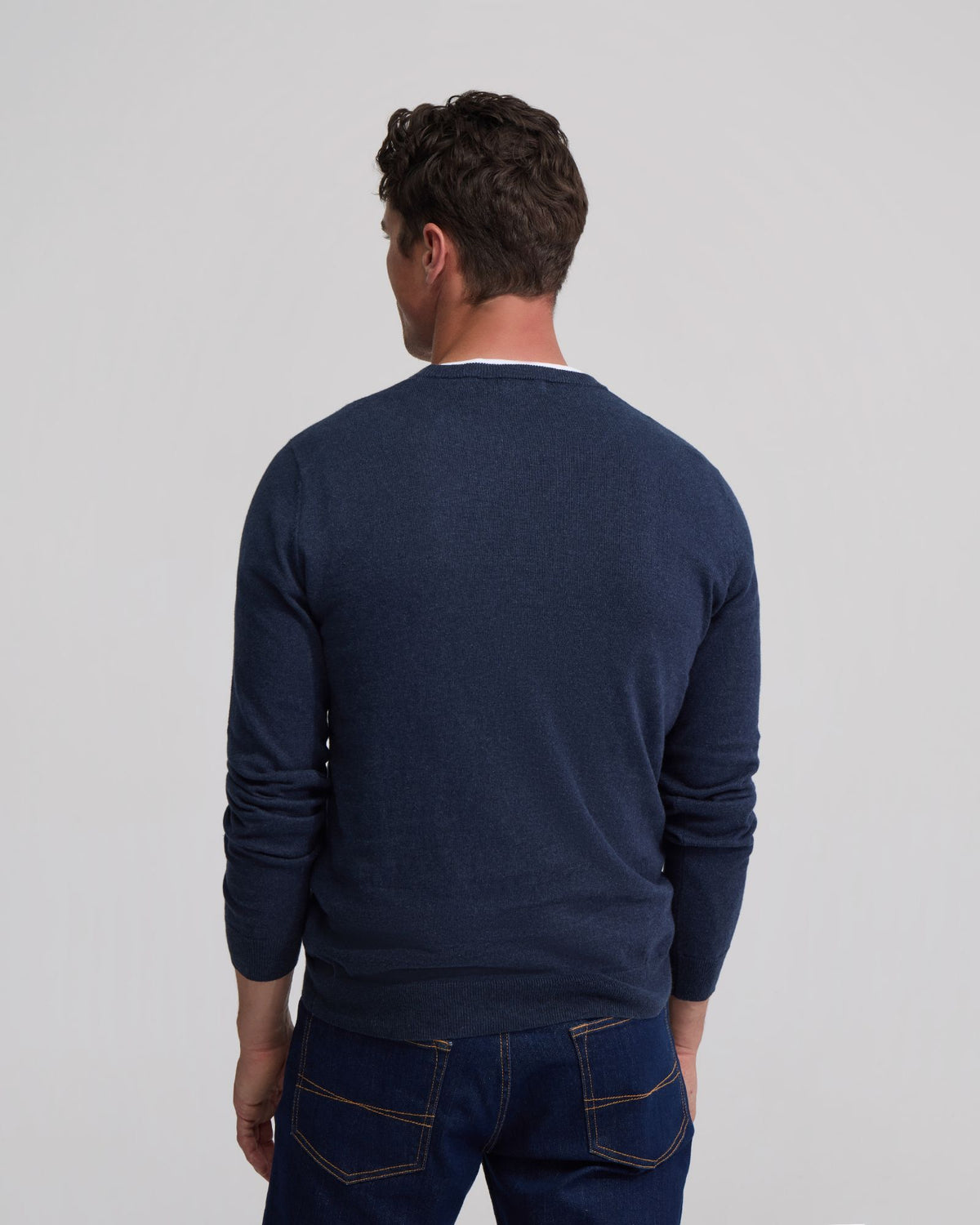 Crew Neck Cotton Cashmere Knit MENS KNITWEAR