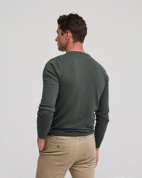 Crew Neck Cotton Cashmere Knit MENS KNITWEAR