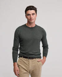 Crew Neck Cotton Cashmere Knit MENS KNITWEAR