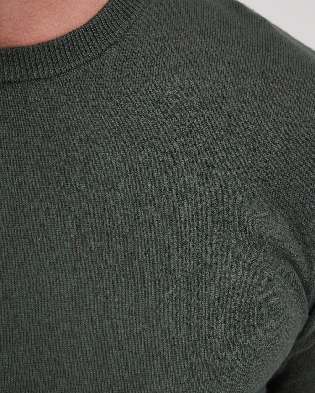 Crew Neck Cotton Cashmere Knit MENS KNITWEAR