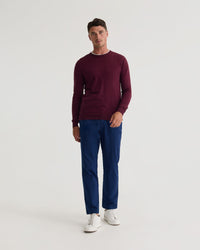 Crew Neck Cotton Cashmere Knit MENS KNITWEAR