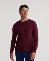 Crew Neck Cotton Cashmere Knit MENS KNITWEAR