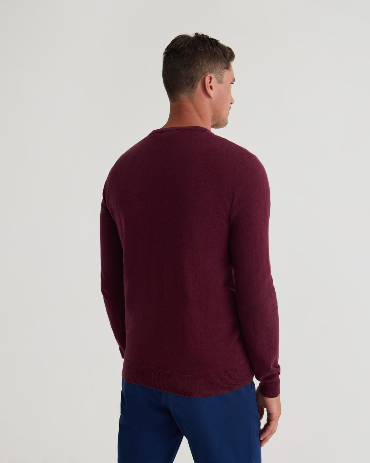 Crew Neck Cotton Cashmere Knit MENS KNITWEAR