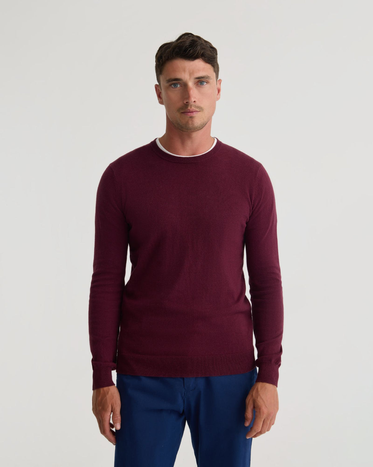 Crew Neck Cotton Cashmere Knit MENS KNITWEAR