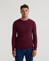 Crew Neck Cotton Cashmere Knit MENS KNITWEAR