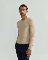 Crew Neck Cotton Cashmere Knit MENS KNITWEAR
