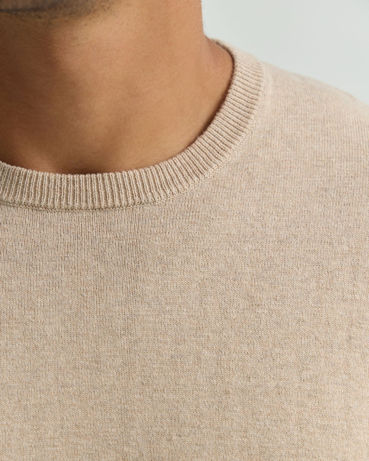 Crew Neck Cotton Cashmere Knit MENS KNITWEAR