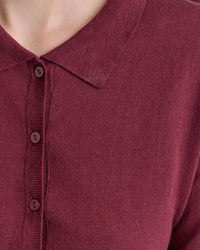 Edwina Silk Blend Polo Collar Knit WOMENS KNITWEAR