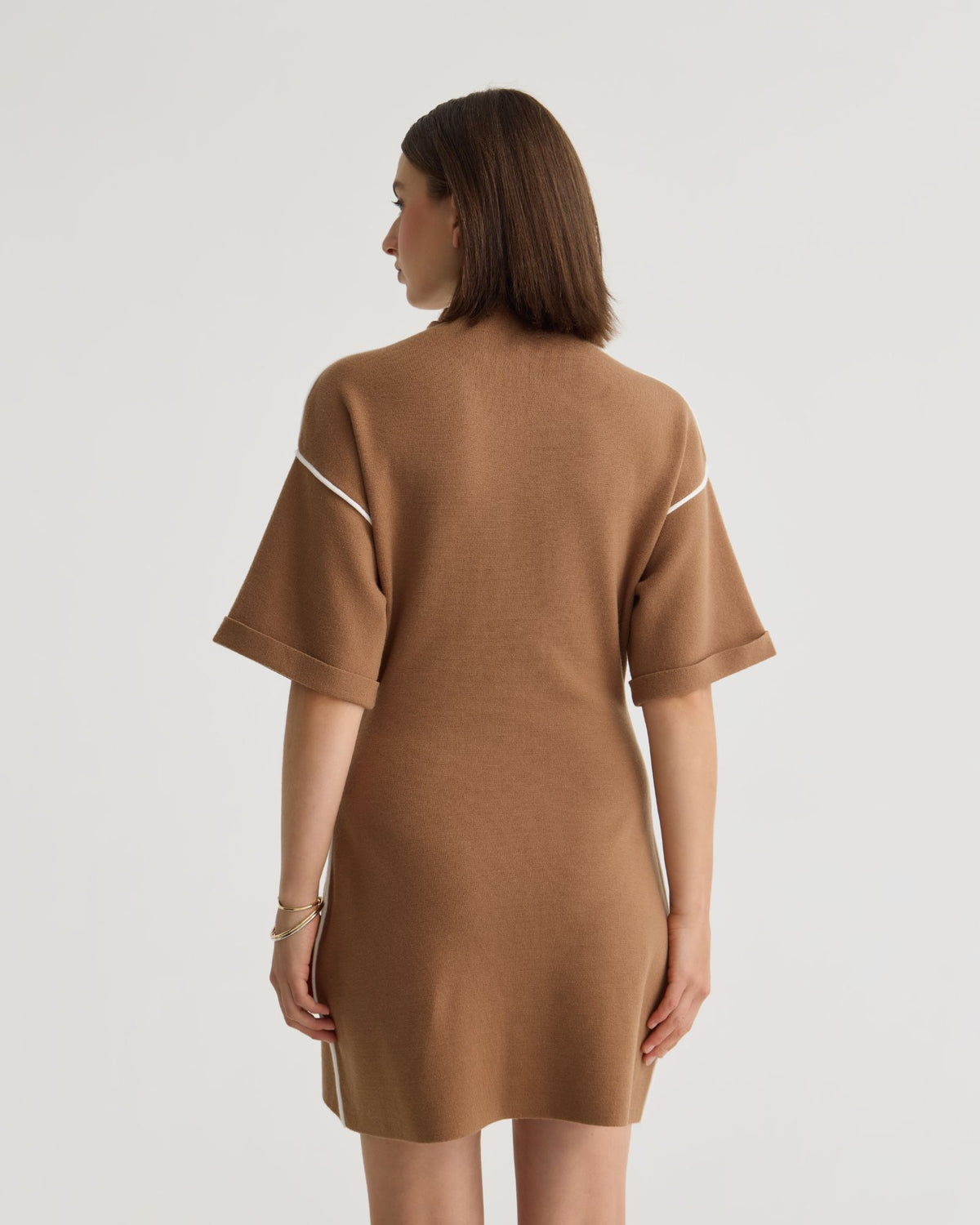 Lisa Knitted Contrast Trim Dress WOMENS DRESSES