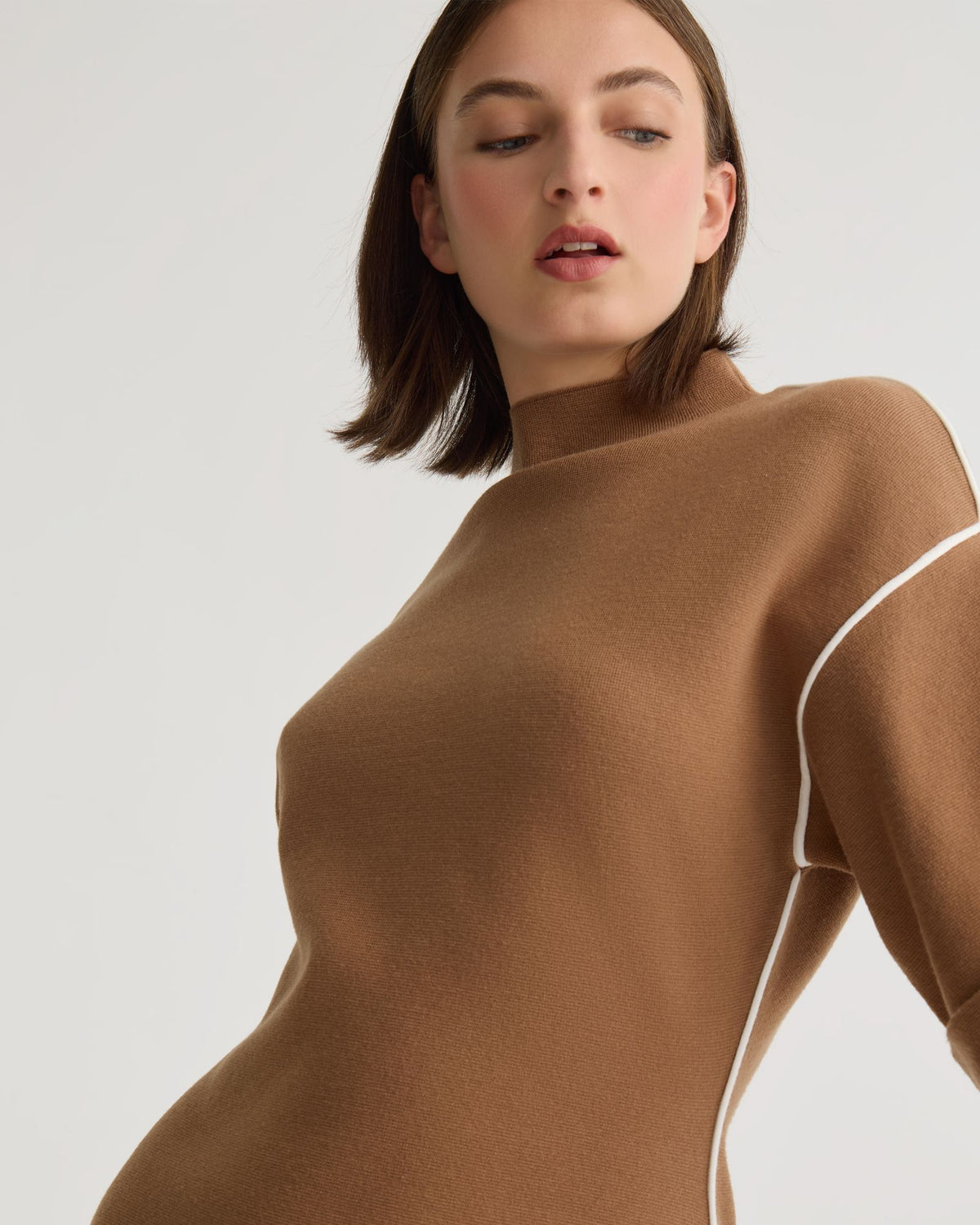 Lisa Knitted Contrast Trim Dress WOMENS DRESSES