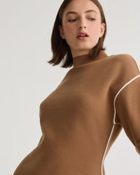 Lisa Knitted Contrast Trim Dress WOMENS DRESSES