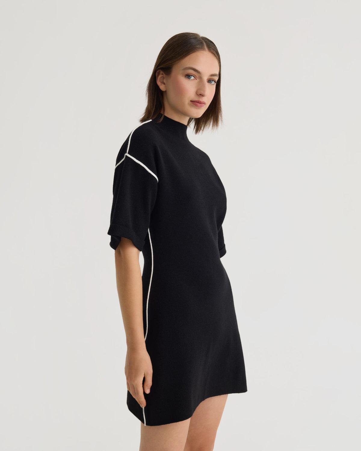 Lisa Knitted Contrast Trim Dress WOMENS DRESSES