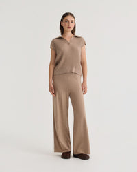 Becca Cashmere Blend Polo Knit WOMENS KNITWEAR