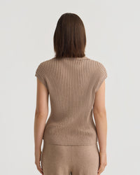 Becca Cashmere Blend Polo Knit WOMENS KNITWEAR