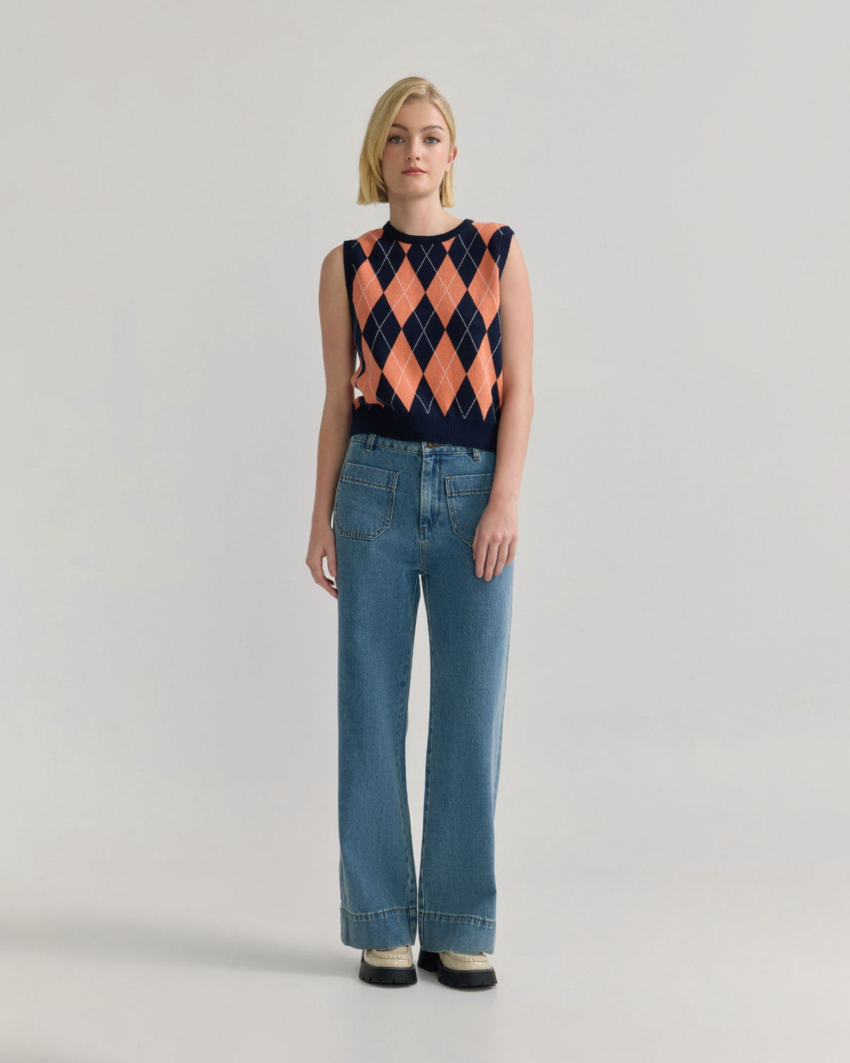 Lanie Argyle Vest WOMENS KNITWEAR