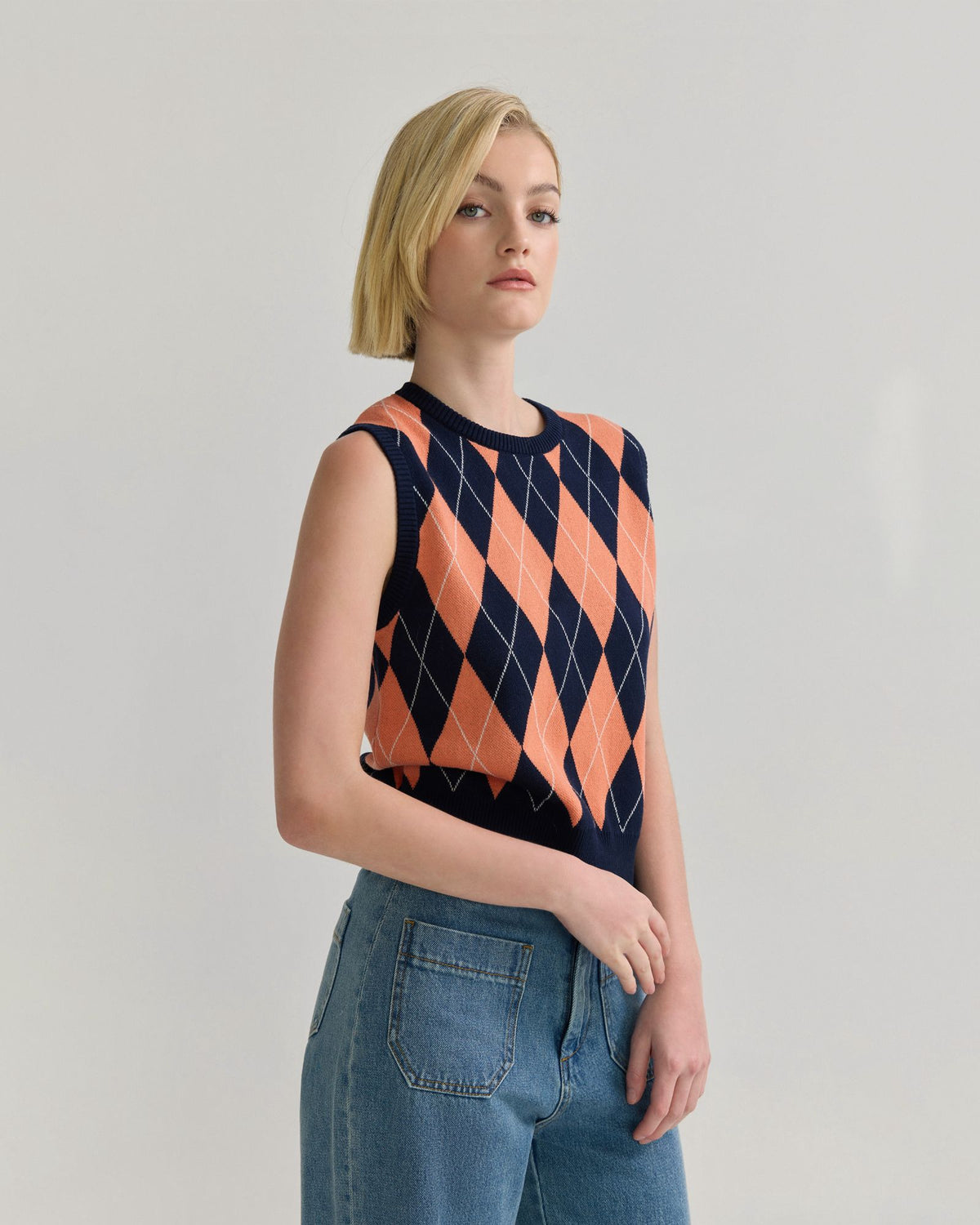 Lanie Argyle Vest WOMENS KNITWEAR