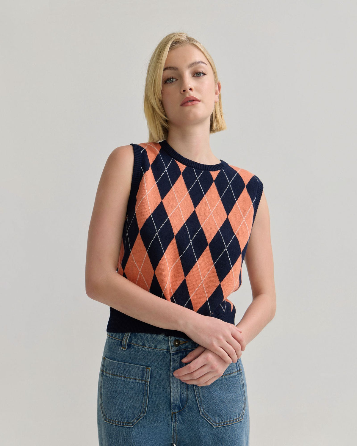 Lanie Argyle Vest WOMENS KNITWEAR