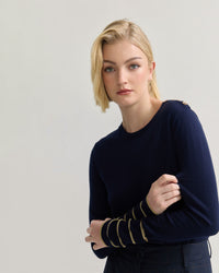 Raven Metallic Stripe Knit WOMENS KNITWEAR