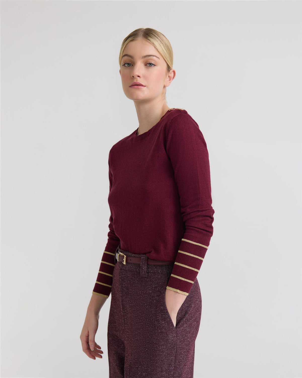 Raven Metallic Stripe Knit WOMENS KNITWEAR