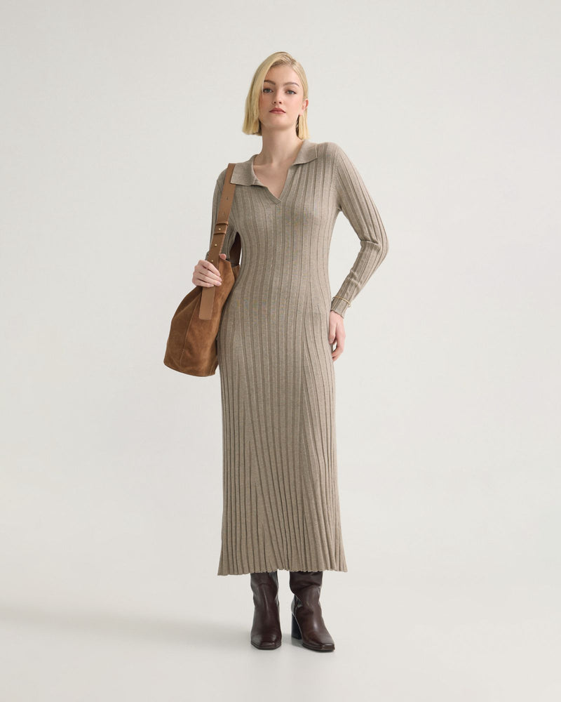 Dakota Knitted Polo Collar Dress WOMENS DRESSES