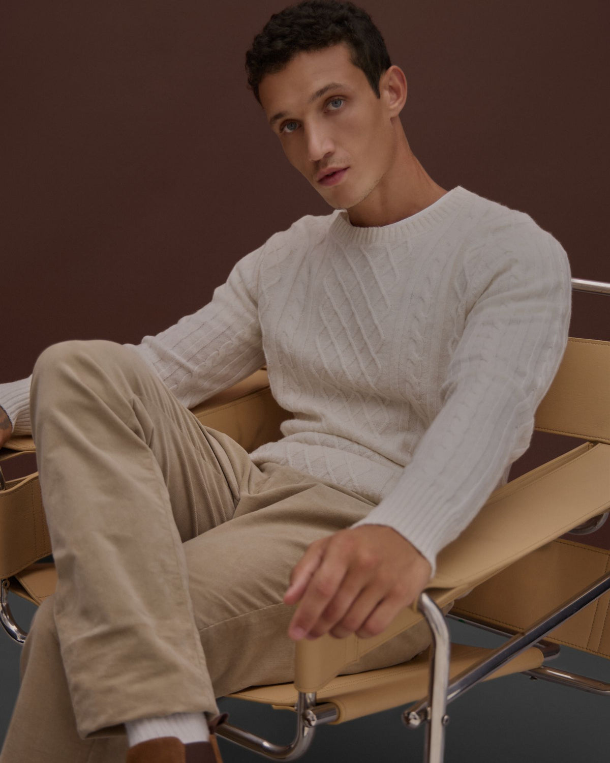 Bruno Wool Cable Knit MENS KNITWEAR