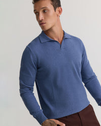 Dominic Open Polo Collar Knit MENS KNITWEAR