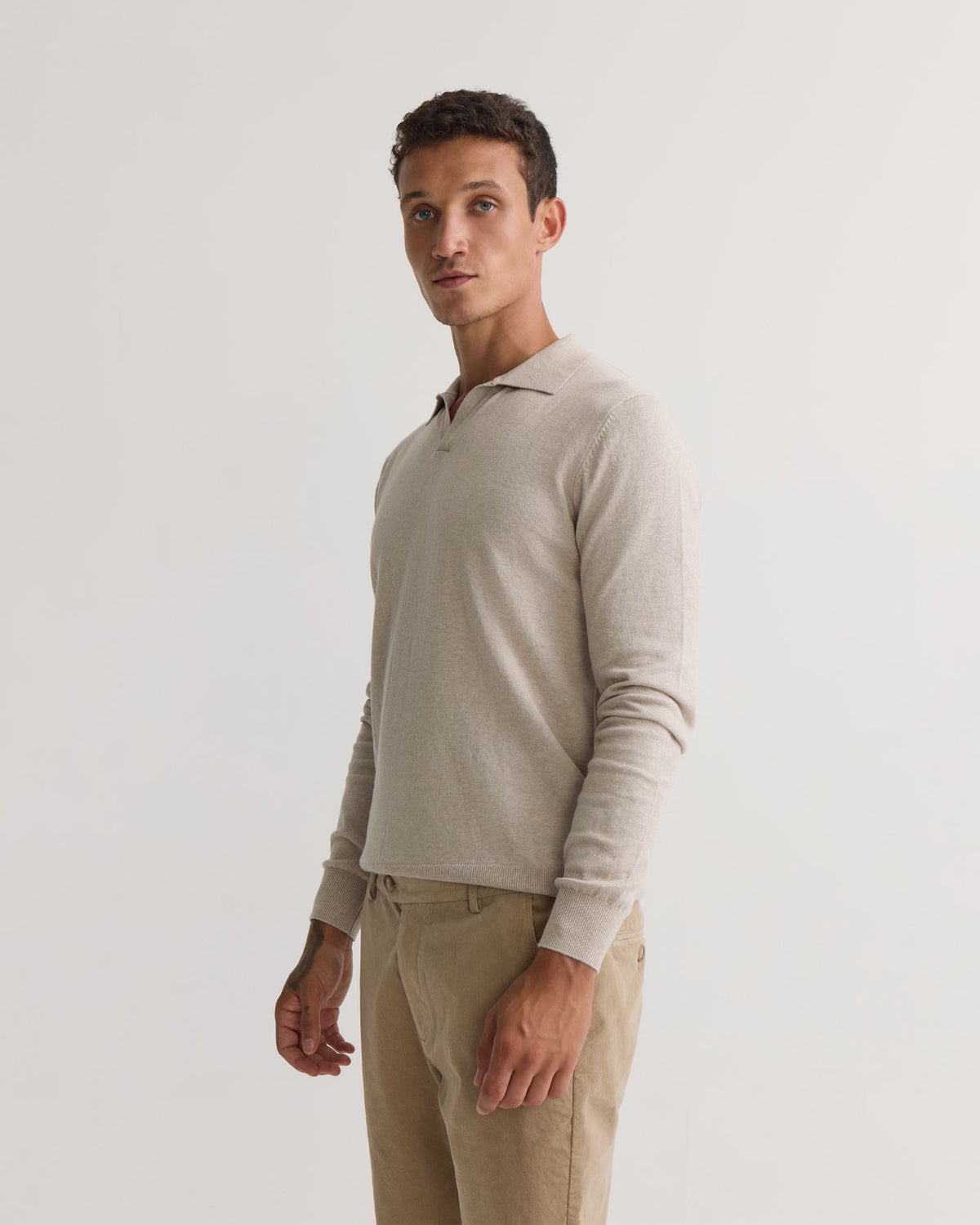 Dominic Open Polo Collar Knit MENS KNITWEAR