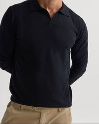 Dominic Open Polo Collar Knit MENS KNITWEAR