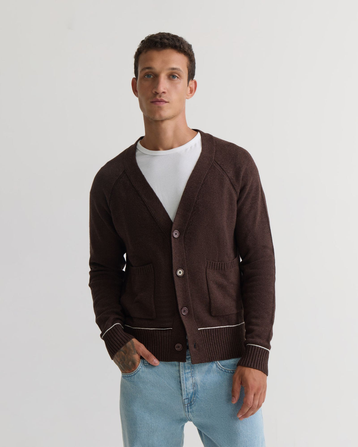 Diego Cotton Cardigan MENS KNITWEAR