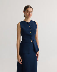 Drew Knitted Long Waistcoat WOMENS KNITWEAR