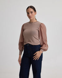 Alice Contrast Sleeve Knit WOMENS KNITWEAR