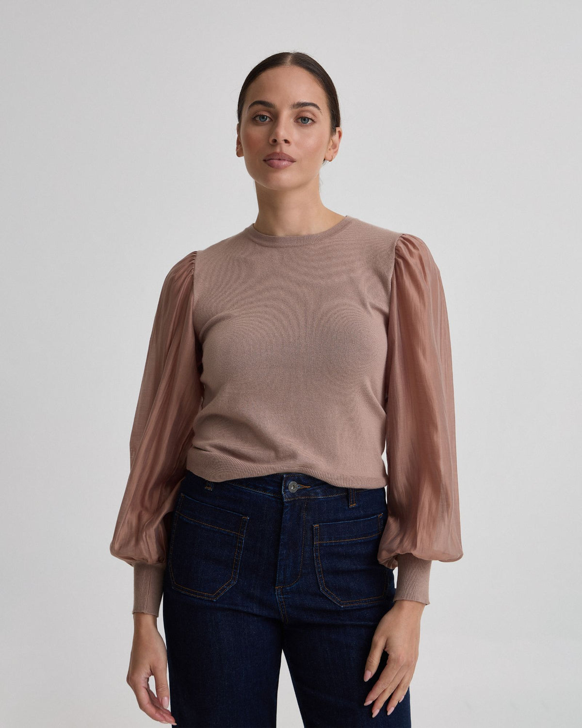 Alice Contrast Sleeve Knit WOMENS KNITWEAR